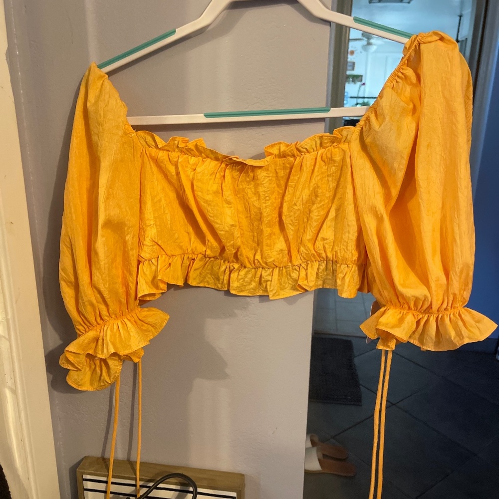 Sunset sherbet orange blouse